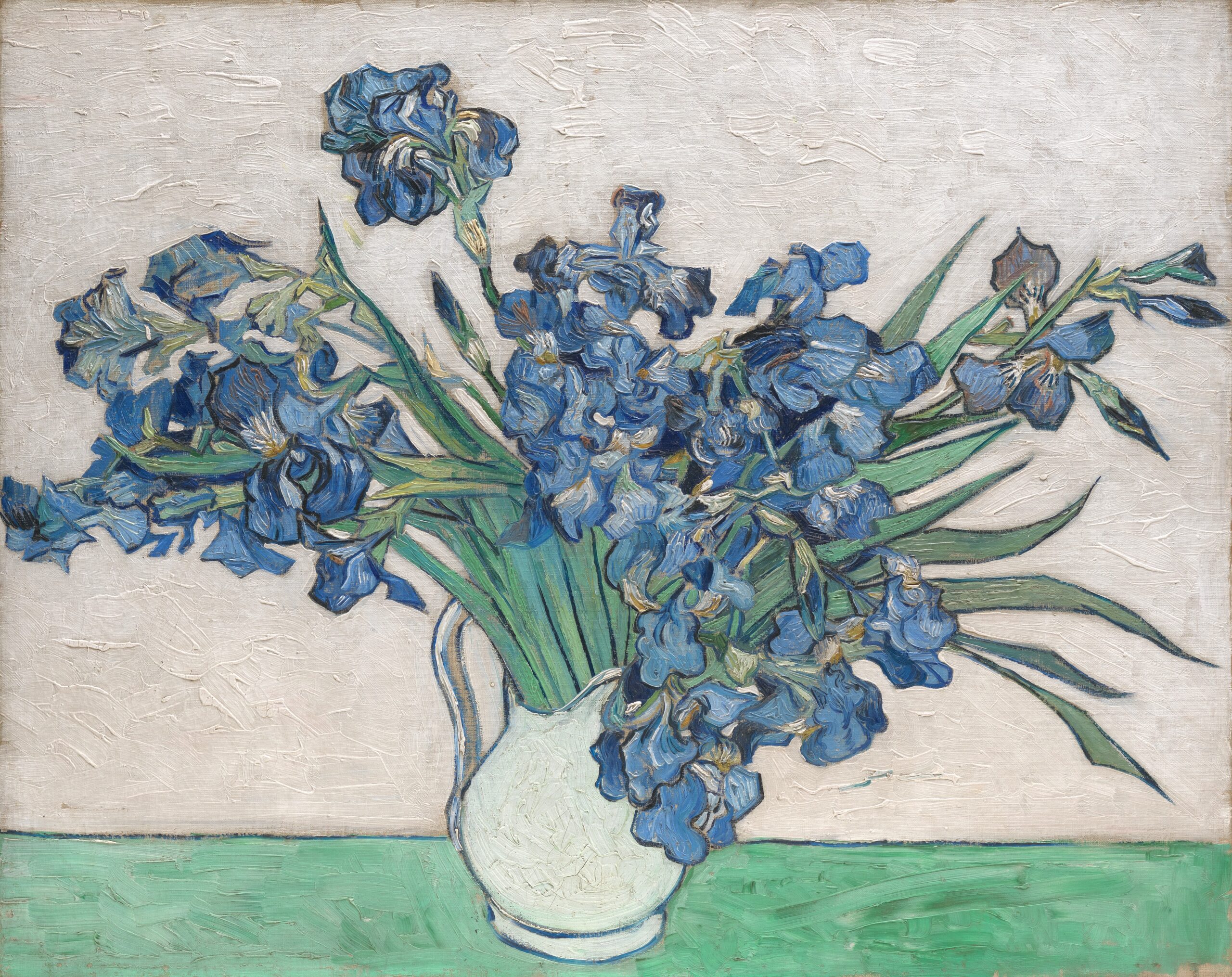 Vincent van Gogh (Dutch, Zundert 1853–1890 Auvers-sur-Oise)
Irises, 1890
Oil on canvas; 29 x 36 1/4 in. (73.7 x 92.1 cm)
The Metropolitan Museum of Art, New York, Gift of Adele R. Levy, 1958 (58.187)
http://www.metmuseum.org/Collections/search-the-collections/436528